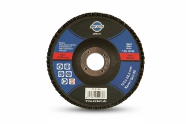 Preview: Fächerscheibe 125mm für Metall, Stahl und Holz Korn 40